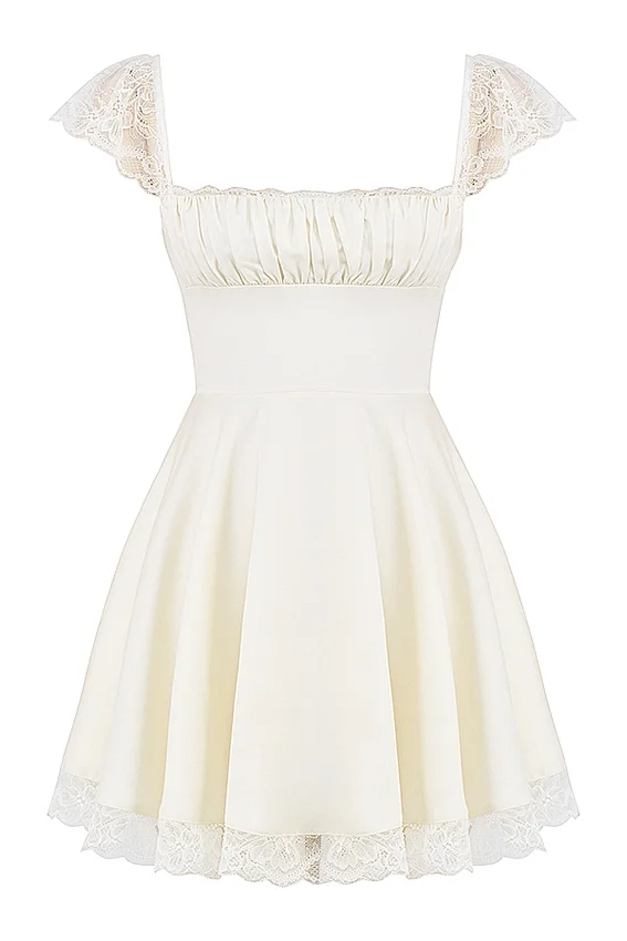 Kaia Ivory A-Line Mini Dress Kaia Ivory A-Line Mini Dress