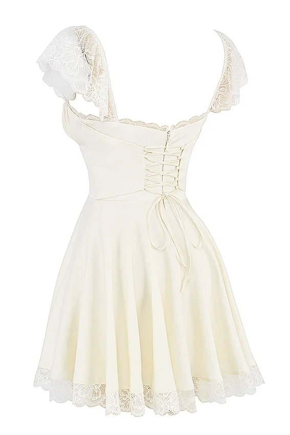 Kaia Ivory A-Line Mini Dress Kaia Ivory A-Line Mini Dress