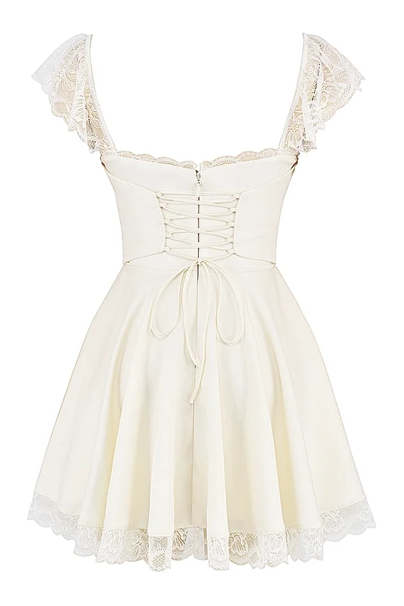 Kaia Ivory A-Line Mini Dress Kaia Ivory A-Line Mini Dress
