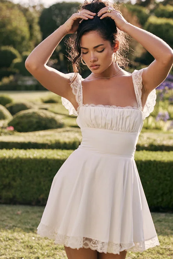 Kaia Ivory A-Line Mini Dress Kaia Ivory A-Line Mini Dress