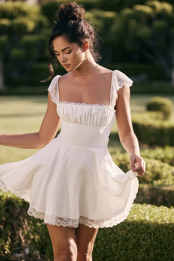 Kaia Ivory A-Line Mini Dress Kaia Ivory A-Line Mini Dress