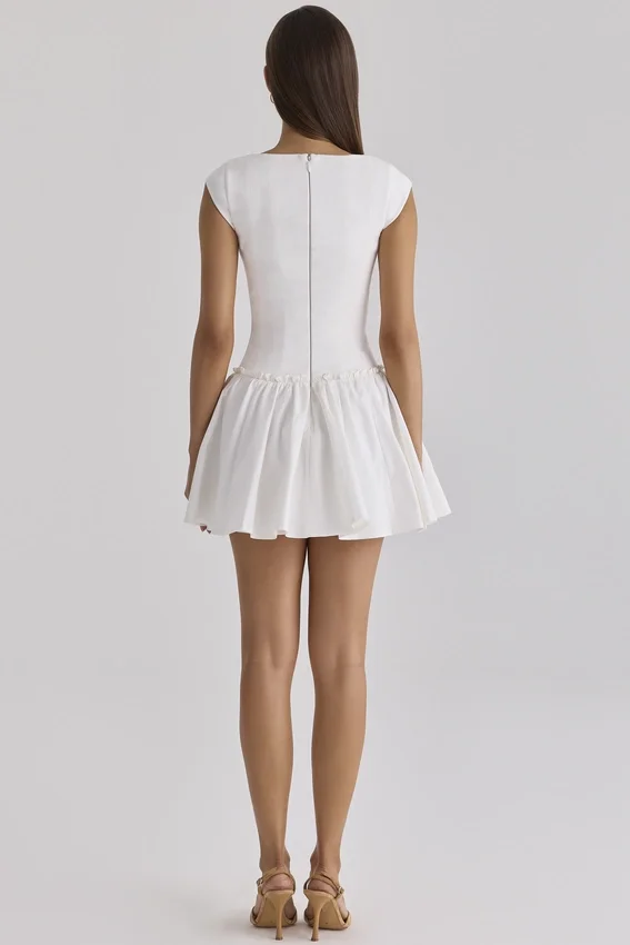 Kaia White Cotton Mini Dress Kaia White Cotton Mini Dress