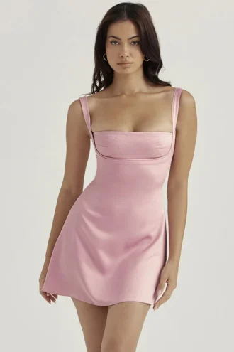 Kara Pink Quartz Mini Dress