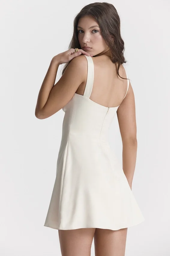 Kara Vintage Cream Mini Dress Kara Vintage Cream Mini Dress