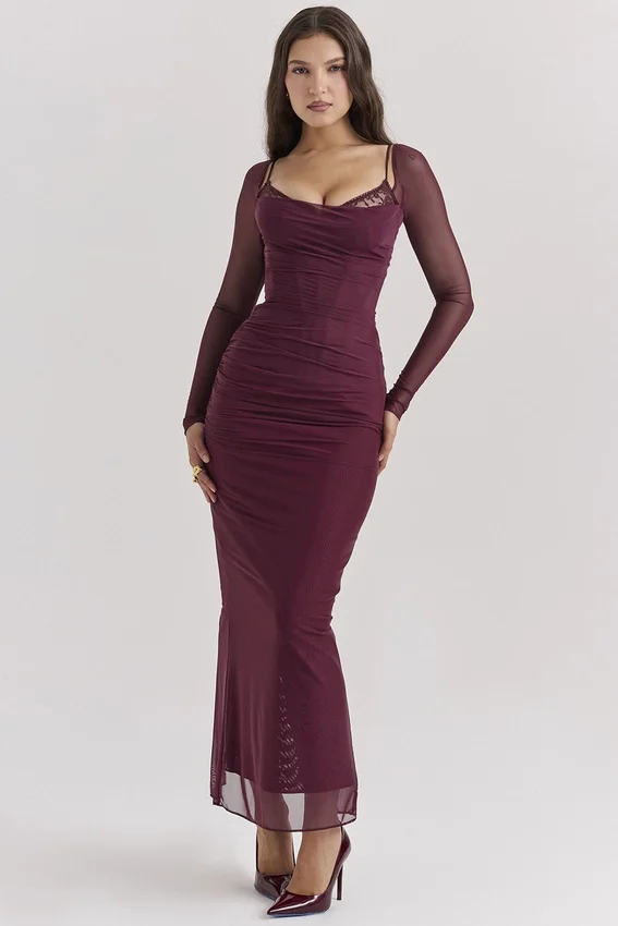 Katarina Wine Maxi Dress Katarina Wine Maxi Dress