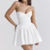 Katherine White Strapless Corset Mini Dress Katherine White Strapless Corset Mini Dress