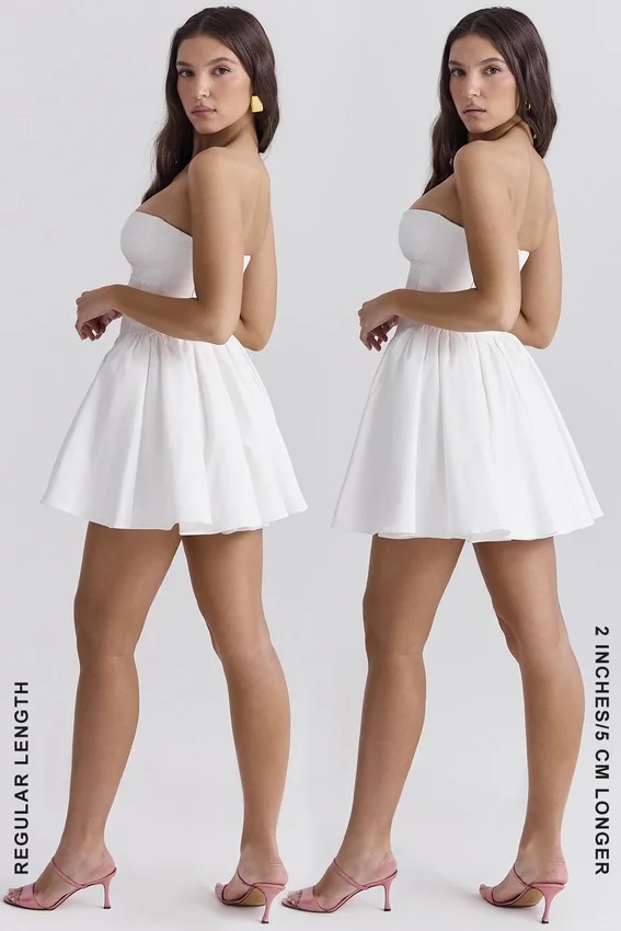 Katherine White Strapless Corset Mini Dress Katherine White Strapless Corset Mini Dress