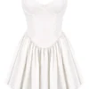 Katherine White Strapless Corset Mini Dress Katherine White Strapless Corset Mini Dress