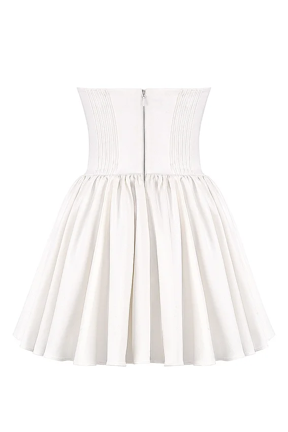 Katherine White Strapless Corset Mini Dress Katherine White Strapless Corset Mini Dress