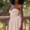 Katherine White Strapless Corset Mini Dress Katherine White Strapless Corset Mini Dress