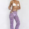 Keala Violet Floral Cutout Trousers