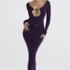 Keana Grape Ribbed Knit Maxi Dress Keana Grape Ribbed Knit Maxi Dress