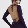 Keana Grape Ribbed Knit Maxi Dress Keana Grape Ribbed Knit Maxi Dress