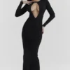 Keeya Black Knit Maxi Dress Keeya Black Knit Maxi Dress