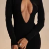 Keeya Black Knit Maxi Dress Keeya Black Knit Maxi Dress