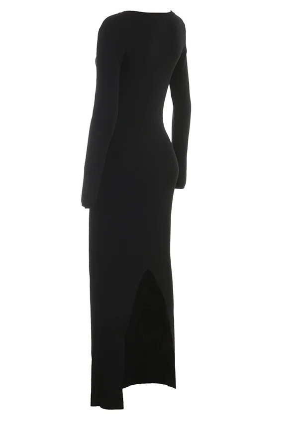 Keeya Black Knit Maxi Dress Keeya Black Knit Maxi Dress