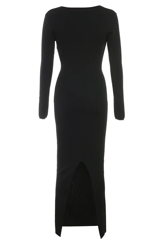 Keeya Black Knit Maxi Dress Keeya Black Knit Maxi Dress