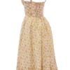 Kelly Royal Rose Print Corset Midi Sundress Kelly Royal Rose Print Corset Midi Sundress