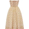 Kelly Royal Rose Print Corset Midi Sundress Kelly Royal Rose Print Corset Midi Sundress