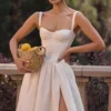 Kelly White Corset Midi Sundress Kelly White Corset Midi Sundress