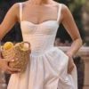 Kelly White Corset Midi Sundress Kelly White Corset Midi Sundress