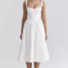 Kelly White Corset Midi Sundress Kelly White Corset Midi Sundress