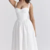 Kelly White Corset Midi Sundress Kelly White Corset Midi Sundress