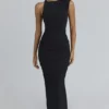 Keoni Black Asymmetric Draped Maxi Dress Keoni Black Asymmetric Draped Maxi Dress
