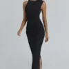 Keoni Black Asymmetric Draped Maxi Dress Keoni Black Asymmetric Draped Maxi Dress