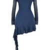 Kiki French Navy Ruffle Mini Dress