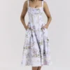 Kim Lilac Floral Cotton Midi Sundress Kim Lilac Floral Cotton Midi Sundress
