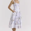 Kim Lilac Floral Cotton Midi Sundress Kim Lilac Floral Cotton Midi Sundress