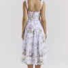 Kim Lilac Floral Cotton Midi Sundress Kim Lilac Floral Cotton Midi Sundress