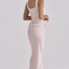 Kira Blush Pink Satin Gathered Maxi Dress