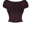 Kitty Rich Brown Gathered Top