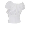 Kitty White Gathered Top