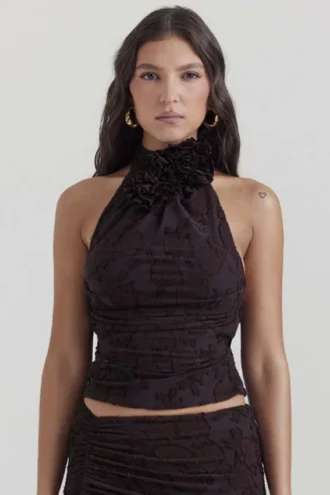 Kyra Cocoa Halter Top Kyra Cocoa Halter Top