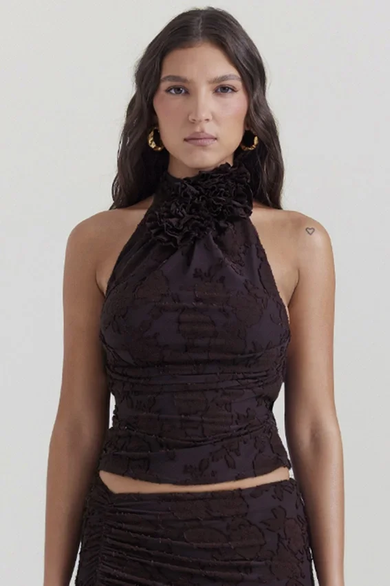 Kyra Cocoa Halter Top Kyra Cocoa Halter Top