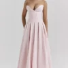 Lady Ballerina Pink Strapless Midi Dress Lady Ballerina Pink Strapless Midi Dress