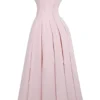 Lady Ballerina Pink Strapless Midi Dress Lady Ballerina Pink Strapless Midi Dress