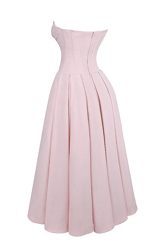 Lady Ballerina Pink Strapless Midi Dress Lady Ballerina Pink Strapless Midi Dress
