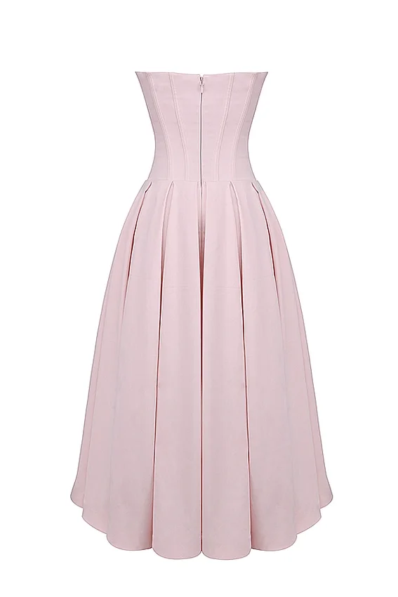 Lady Ballerina Pink Strapless Midi Dress Lady Ballerina Pink Strapless Midi Dress