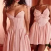 Lady Ballerina Pink Strapless Midi Dress Lady Ballerina Pink Strapless Midi Dress