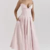 Lady Ballerina Pink Strapless Midi Dress Lady Ballerina Pink Strapless Midi Dress