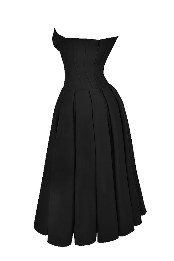 Lady Black Strapless Midi Dress Lady Black Strapless Midi Dress