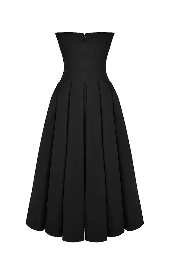 Lady Black Strapless Midi Dress Lady Black Strapless Midi Dress