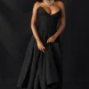 Lady Black Strapless Midi Dress Lady Black Strapless Midi Dress