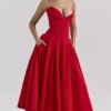 Lady Scarlet Strapless Midi Dress Lady Scarlet Strapless Midi Dress
