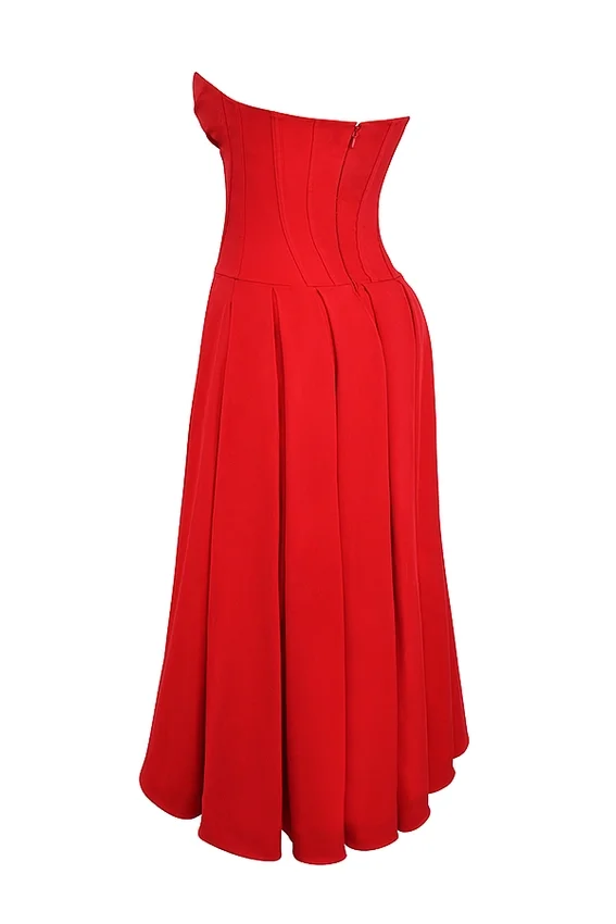 Lady Scarlet Strapless Midi Dress Lady Scarlet Strapless Midi Dress