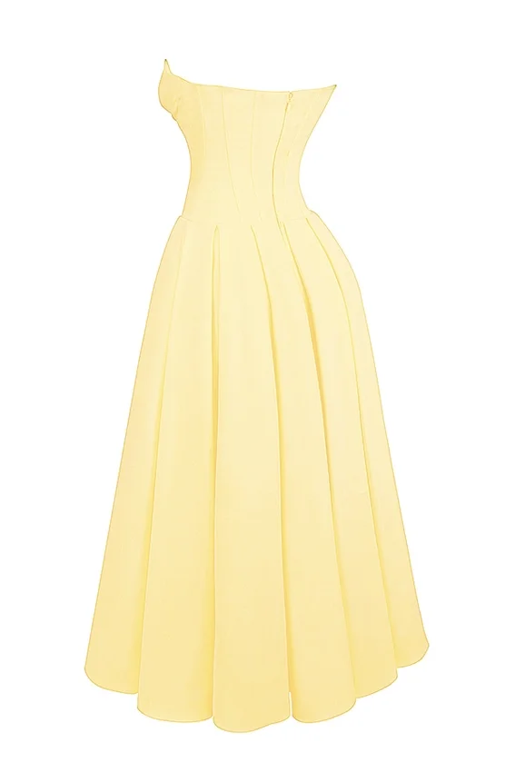 Lady Sunshine Strapless Tulle Midi Dress Lady Sunshine Strapless Tulle Midi Dress